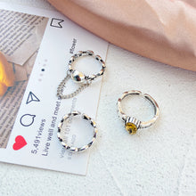 Load image into Gallery viewer, Creative Simple Retro Open Heart Ring Set Hollow Niche Design Ring Women Jewelry Accessories Gift