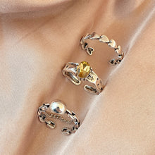 Load image into Gallery viewer, Creative Simple Retro Open Heart Ring Set Hollow Niche Design Ring Women Jewelry Accessories Gift