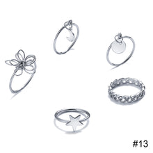 Load image into Gallery viewer, Creative Simple Retro Open Heart Ring Set Hollow Niche Design Ring Women Jewelry Accessories Gift