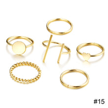 Load image into Gallery viewer, Creative Simple Retro Open Heart Ring Set Hollow Niche Design Ring Women Jewelry Accessories Gift