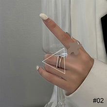 Load image into Gallery viewer, Personalized Niche Design Ring Irregular Opening Adjustable Ring Plain Circle Texture Ring Jewelry Accessories
