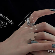 Load image into Gallery viewer, Personalized Niche Design Ring Irregular Opening Adjustable Ring Plain Circle Texture Ring Jewelry Accessories