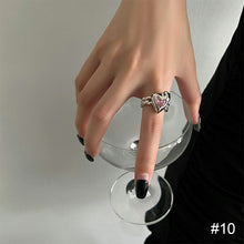 Load image into Gallery viewer, Personalized Niche Design Ring Irregular Opening Adjustable Ring Plain Circle Texture Ring Jewelry Accessories
