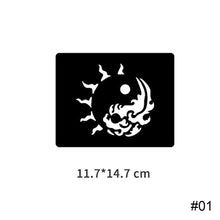 Load image into Gallery viewer, Three-layer Hollow Adhesive Tattoo Inkjet Template Decal Temporary Body Art Tattoo Template Sticker for Women Men