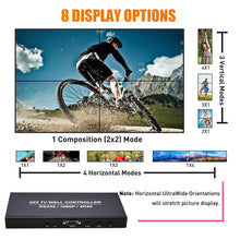 Load image into Gallery viewer, HD 4 Channel TV Stitching Box Video Wall Controller 1x3 1x2 1x4 2x1 3x1 4x1 2x2 Video Wall Processor TV Splicing Box Converter