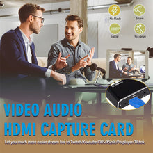 Load image into Gallery viewer, 4K Video Capture Card USB 3.0 USB2.0 HDMI-compatible Grabber Recorder for PS4 Game DVD Camcorder Camera Recording Live Streaming