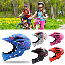Load image into Gallery viewer, Full Face Detachable Multi-purpose Helmet Racing Bike Helmet Adjustable Kids Cycling Helmet MTB Road Mountain Bicycle Helmet