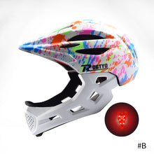 Load image into Gallery viewer, Full Face Detachable Multi-purpose Helmet Racing Bike Helmet Adjustable Kids Cycling Helmet MTB Road Mountain Bicycle Helmet
