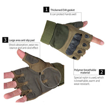 Load image into Gallery viewer, Outdoor Military Tactical Gloves Half Finger Men's Gloves Sports Shooting Hunting Airsoft Motorcycle Cycling Gloves