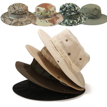 Load image into Gallery viewer, Men Camouflage Hat Tactical US Army Bucket Hats Military Panama Summer Cap Hunting Hiking Outdoor Camo Sun Caps
