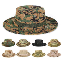 Load image into Gallery viewer, Men Hunting Hiking Outdoor Camo Sun Caps Camouflage Hat Tactical US Army Bucket Hats Military Panama Summer Cap