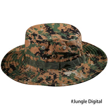 Load image into Gallery viewer, Men Hunting Hiking Outdoor Camo Sun Caps Camouflage Hat Tactical US Army Bucket Hats Military Panama Summer Cap