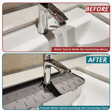 Load image into Gallery viewer, Silicone Faucet Mat Faucet Water Catcher Mat Kitchen Faucet Sink Splash Guard Sink Draining Pad Behind Faucet Drip Protector