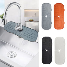 Load image into Gallery viewer, Silicone Faucet Mat Faucet Water Catcher Mat Kitchen Faucet Sink Splash Guard Sink Draining Pad Behind Faucet Drip Protector
