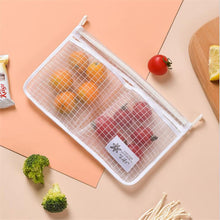 Load image into Gallery viewer, Refrigerator Storage Mesh Bag Hanging Household Classification Storage Bag Double Compartment Refrigerator Storage Hanging Bag