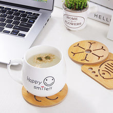 Load image into Gallery viewer, Wooden Coaster Cute Kitchen Fibre Wood Board Anti-heat Hot Pot Table Place Mat Coaster Anti Slip Pad