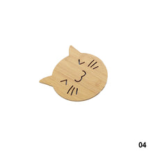 Load image into Gallery viewer, Wooden Coaster Cute Kitchen Fibre Wood Board Anti-heat Hot Pot Table Place Mat Coaster Anti Slip Pad