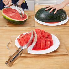 Load image into Gallery viewer, Multifunction Fruit Vegetable Tools Stainless Steel Watermelon Slicer Fruit Fast Cutter Kitchen Accessories Watermelon Knife