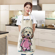 Load image into Gallery viewer, Cute Waterproof Kitchen Apron Dog Animal Series Household Oil-Proof Coffee Chef Apron Women Baking BBQ Accessories