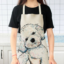 Load image into Gallery viewer, Cute Waterproof Kitchen Apron Dog Animal Series Household Oil-Proof Coffee Chef Apron Women Baking BBQ Accessories
