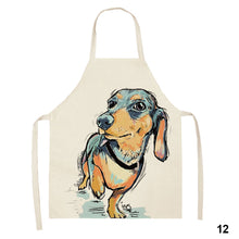 Load image into Gallery viewer, Cute Waterproof Kitchen Apron Dog Animal Series Household Oil-Proof Coffee Chef Apron Women Baking BBQ Accessories