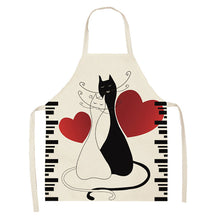 Load image into Gallery viewer, Cute Waterproof Kitchen Apron Cartoon Cat Household Oil-Proof Coffee Chef Apron Women Baking BBQ Accessories