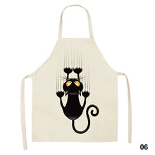 Load image into Gallery viewer, Cute Waterproof Kitchen Apron Cartoon Cat Household Oil-Proof Coffee Chef Apron Women Baking BBQ Accessories