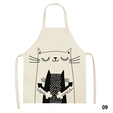 Load image into Gallery viewer, Cute Waterproof Kitchen Apron Cartoon Cat Household Oil-Proof Coffee Chef Apron Women Baking BBQ Accessories