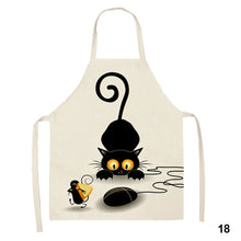 Load image into Gallery viewer, Cute Waterproof Kitchen Apron Cartoon Cat Household Oil-Proof Coffee Chef Apron Women Baking BBQ Accessories