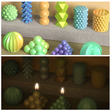 Load image into Gallery viewer, Multi-Style Geometric Bubble Ball Silicone Candle Plaster Mold Spherical Lantern Crystal Resin Soap Gypsum Chocolate Mould Decor