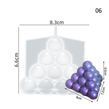 Load image into Gallery viewer, Multi-Style Geometric Bubble Ball Silicone Candle Plaster Mold Spherical Lantern Crystal Resin Soap Gypsum Chocolate Mould Decor