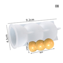 Load image into Gallery viewer, Multi-Style Geometric Bubble Ball Silicone Candle Plaster Mold Spherical Lantern Crystal Resin Soap Gypsum Chocolate Mould Decor