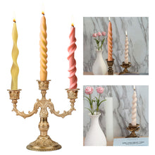 Load image into Gallery viewer, DIY Long Spiral Pillar Silicone Candle Molds for Making Romantic Candle Dinner Injection Wax Silicone Mould Craft Home Decor