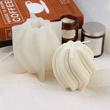 Load image into Gallery viewer, DIY Geometric Wave Stripe Column Silicone Candle Mould Rotating Silicone Candle Mould for Aromatherapy Home Decor