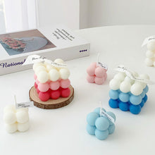 Load image into Gallery viewer, 3D Square Magic Cube Candles Mould Soy Wax Candles Mold Silicon Molds for Resin Art Candle Plaster Making Mould Home Decor