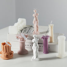 Load image into Gallery viewer, European Style Retro Roman Column Venus Candle Silicone Mold Handmade DIY Baking Molds Plaster Soap Mould Christmas Gifts Decoration
