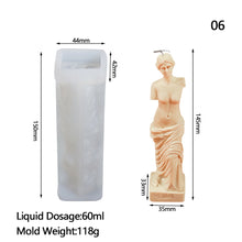 Load image into Gallery viewer, European Style Retro Roman Column Venus Candle Silicone Mold Handmade DIY Baking Molds Plaster Soap Mould Christmas Gifts Decoration