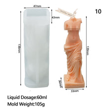 Load image into Gallery viewer, European Style Retro Roman Column Venus Candle Silicone Mold Handmade DIY Baking Molds Plaster Soap Mould Christmas Gifts Decoration