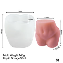 Load image into Gallery viewer, Big Butt Silicone Candle Mold Artistic Human Body Resin Epoxy Molds Candle Mould For Aromatherapy Candle Making Home Decoration
