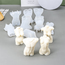 Load image into Gallery viewer, Plump Woman Muscular Man Candle Mold For Diy Handmade Mold Male Body Pregnant Woman Soap Plaster Resin Silicone Mould Home Decor