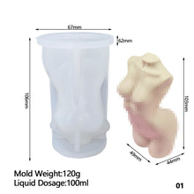 Load image into Gallery viewer, Plump Woman Muscular Man Candle Mold For Diy Handmade Mold Male Body Pregnant Woman Soap Plaster Resin Silicone Mould Home Decor