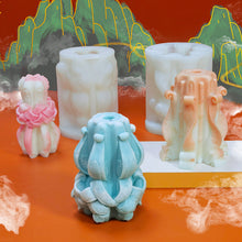 Load image into Gallery viewer, Creative Carved Silicone Candle Mold for DIY Aromatherapy Candle Plaster Ornaments Soap Epoxy Resin Mould Handcrafts Making