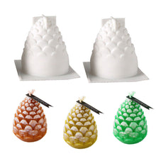 Load image into Gallery viewer, DIY Christmas Pine Nuts Candle Silicone Molds Glue Resin Soap Chocolate Mousse Making Molds Candle Mould for Aromatherapy Home Decor