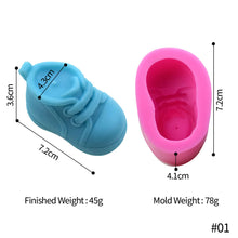 Load image into Gallery viewer, 3D Stereo Shoe Shape Resin Molds Silicone Crafts Silicone Mold for Candle Making Supplies Fondant Molds Soap Silcone Moulds
