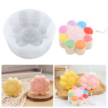 Load image into Gallery viewer, Face Flower Shape Candle Mold Flower Shape Candle Wax Mould DIY Smiling Soap Model Molds Candle Making Supplies
