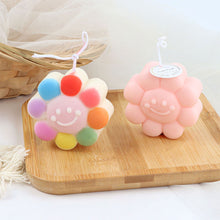 Load image into Gallery viewer, Face Flower Shape Candle Mold Flower Shape Candle Wax Mould DIY Smiling Soap Model Molds Candle Making Supplies