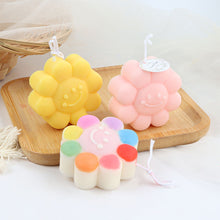 Load image into Gallery viewer, Face Flower Shape Candle Mold Flower Shape Candle Wax Mould DIY Smiling Soap Model Molds Candle Making Supplies