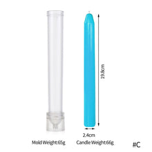 Load image into Gallery viewer, 1PC DIY Long Pole Stripe Candle Mold Soap Making Large Cylinder Rib Church Party Handmade Craft Candle Making For Church Home