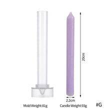 Load image into Gallery viewer, 1PC DIY Long Pole Stripe Candle Mold Soap Making Large Cylinder Rib Church Party Handmade Craft Candle Making For Church Home