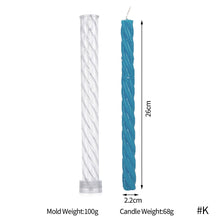 Load image into Gallery viewer, 1PC DIY Long Pole Stripe Candle Mold Soap Making Large Cylinder Rib Church Party Handmade Craft Candle Making For Church Home